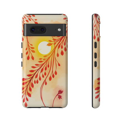 Google Pixel 7 / Glossy Phone Case - Boho Chic Watercolour Sunset Design Phone Case