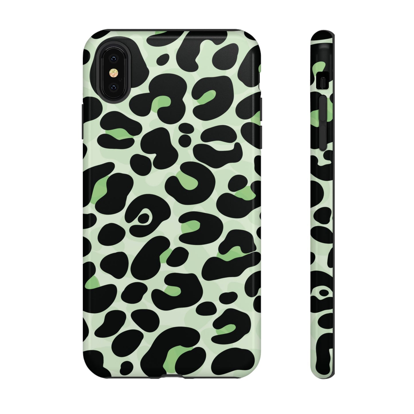 Chic Sage Leopard Print Phone Case