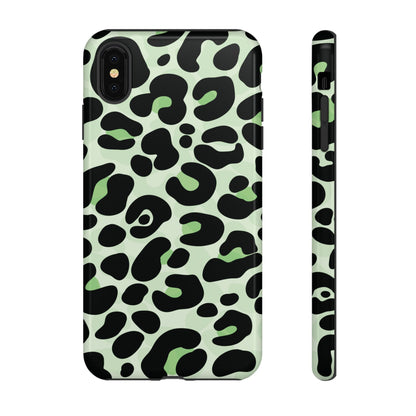 Chic Sage Leopard Print Phone Case