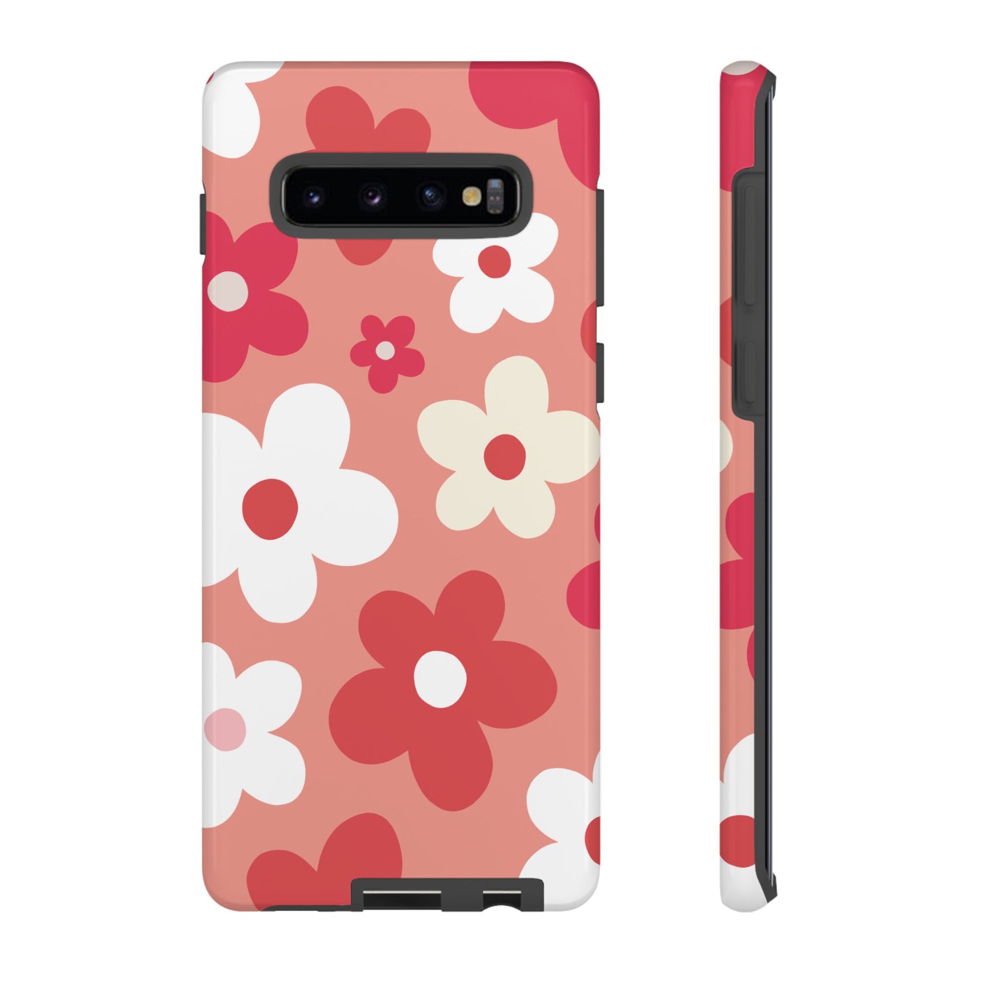 Cute Pink Daisy Pattern #1 Phone Case - Pink Phone Case - Samsung Galaxy S10 Plus / Glossy