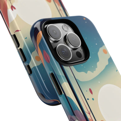 Phone Case - Stylised Cat & Moon Design Phone Case