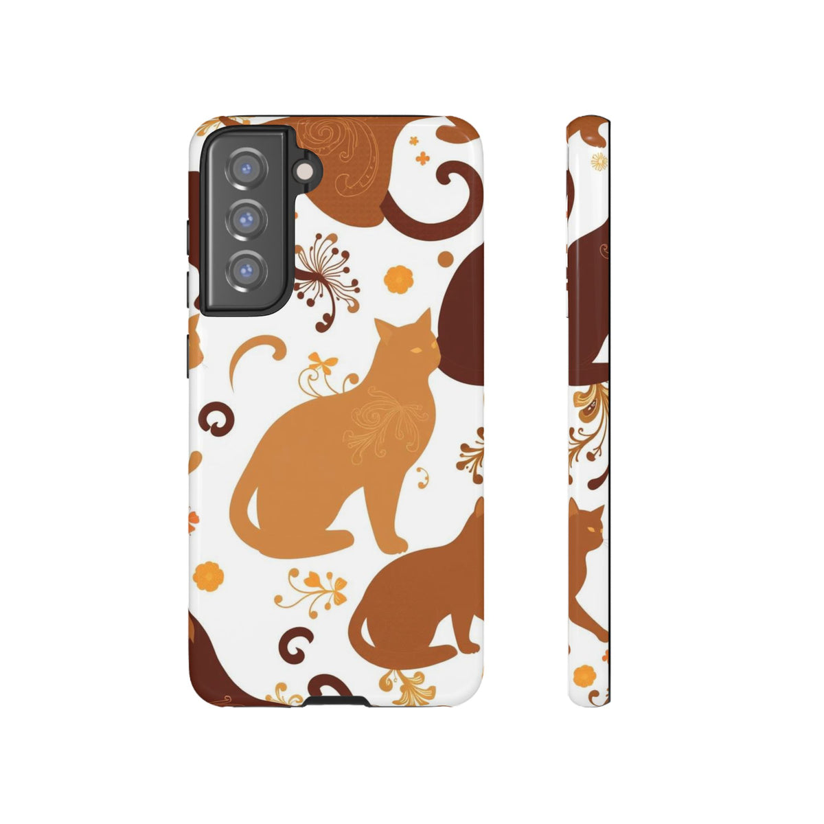 Abstract Cat Pattern Phone Case - Multicolor Phone Case - Samsung Galaxy S21 FE / Glossy