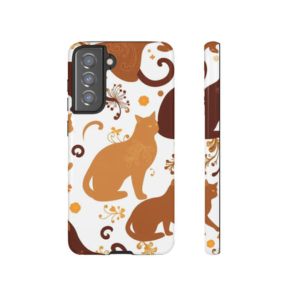 Abstract Cat Pattern Phone Case - Multicolor Phone Case - Samsung Galaxy S21 FE / Glossy