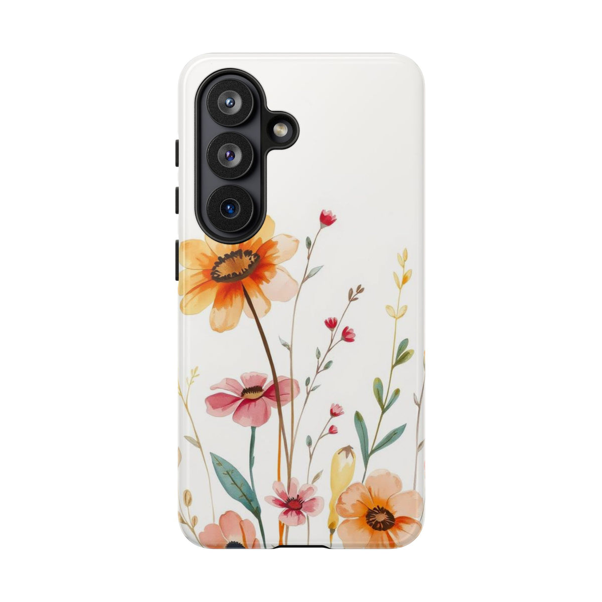 Boho Chic Watercolour Wild Blooms Pattern Phone Case - Multicolor Phone Case - Samsung Galaxy S26 / Glossy