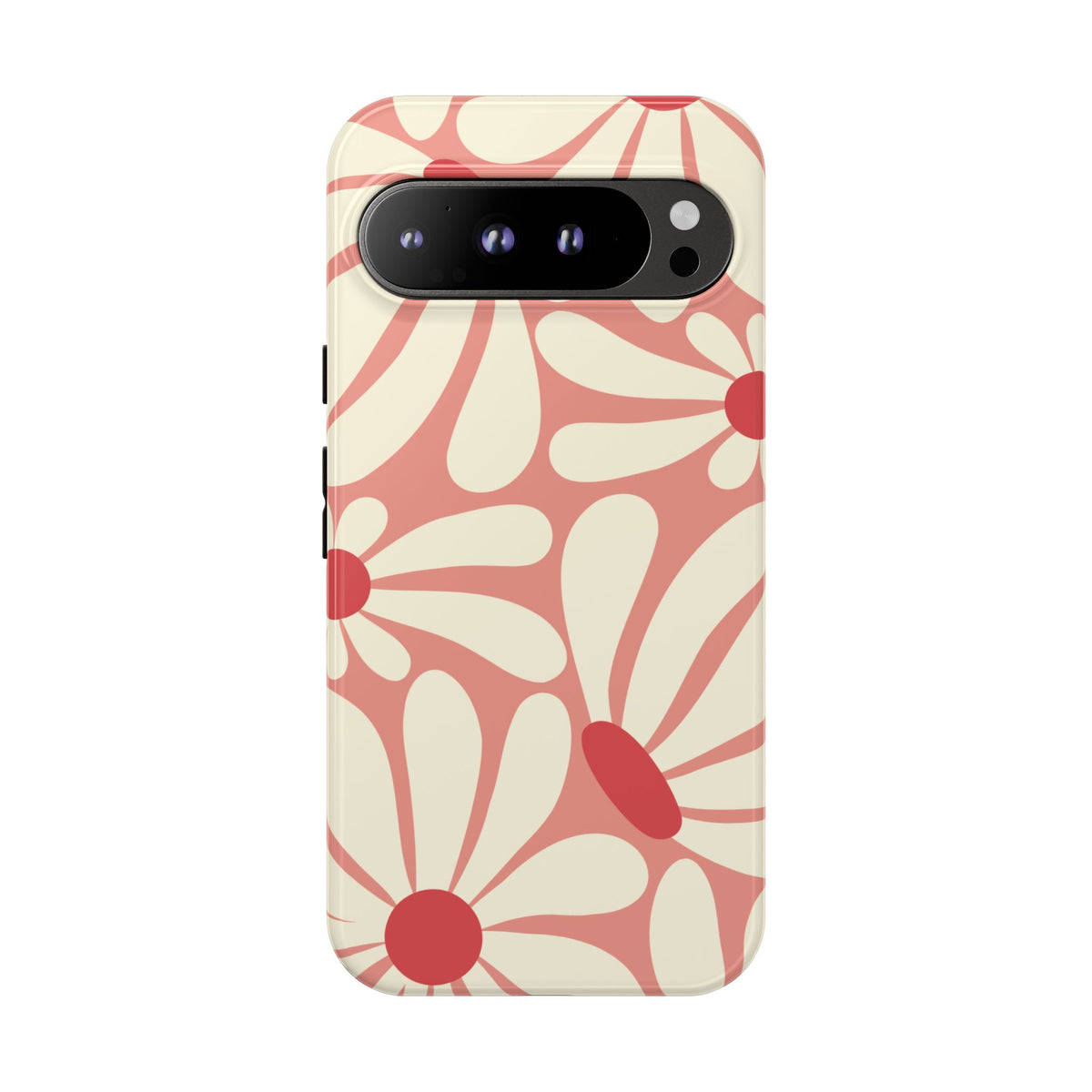 Cute Retro Pink Daisy Pattern Phone Case - Pink Phone Case - Google Pixel 9 Pro XL / Glossy