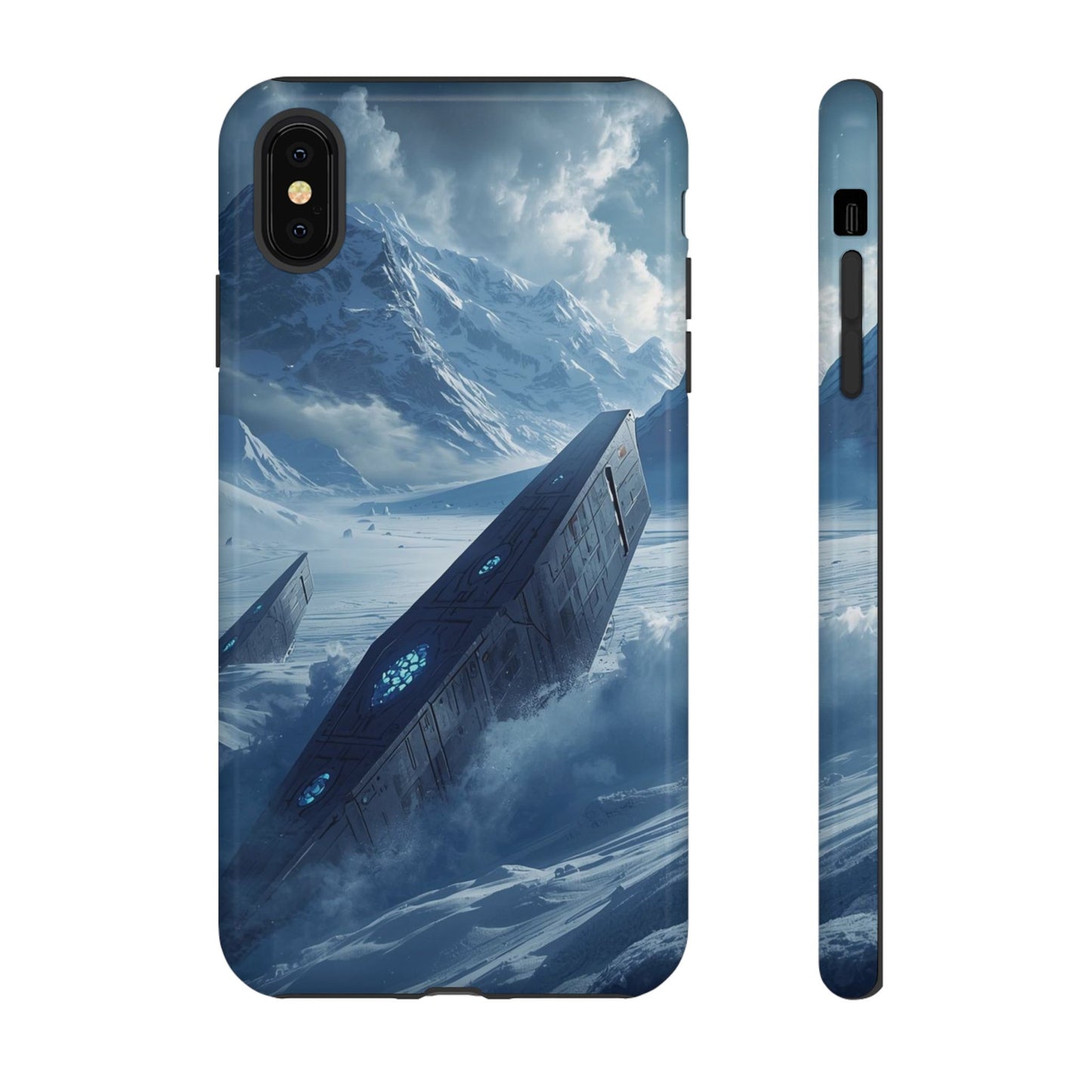 iPhone XS MAX / Glossy Phone Case - Frozen Alien Wreckage Sci-fi Phone Case