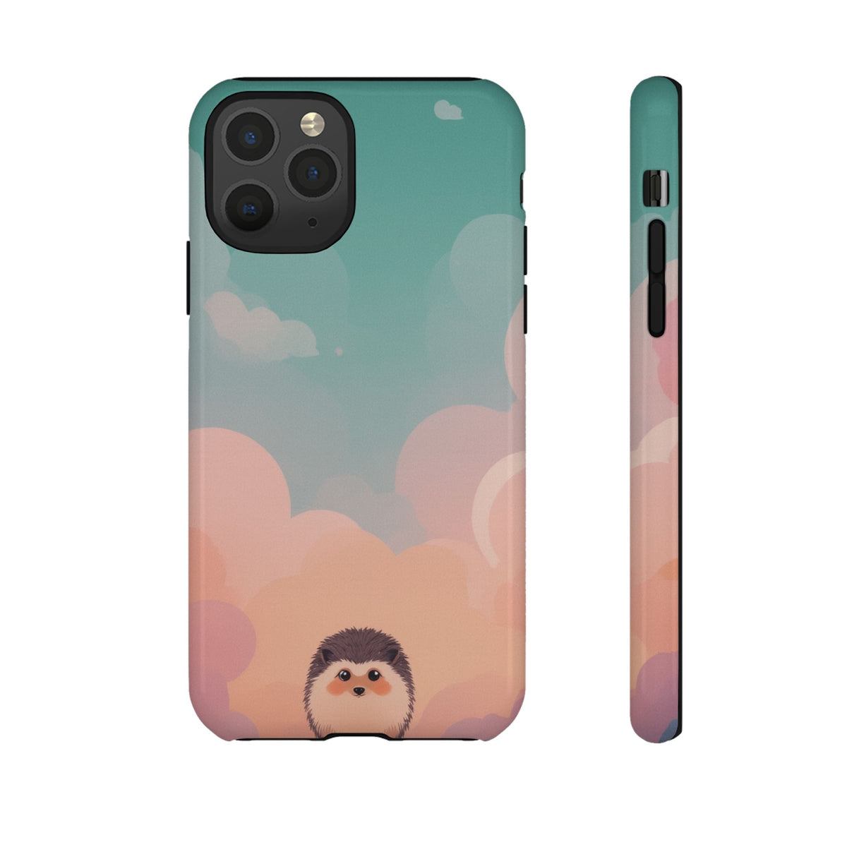 Cute Hedgehog & Cloud Design Phone Case - Multicolor Phone Case - iPhone 11 Pro / Glossy