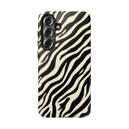 Chic Ivory Zebra Print Phone Case