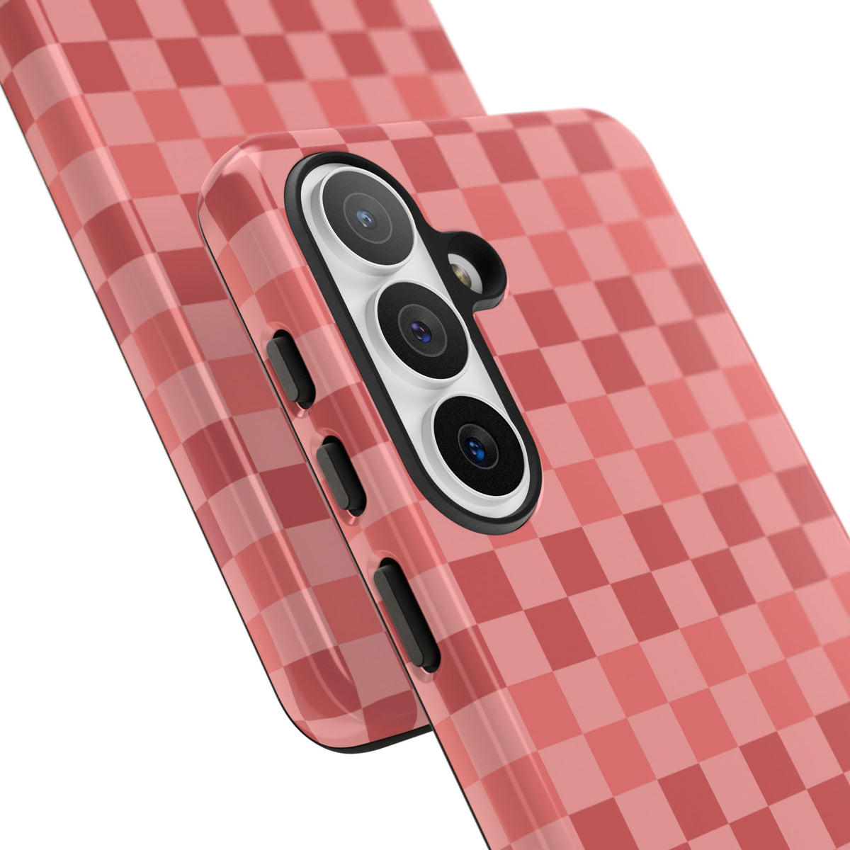 Bold Pink Small Checked Pattern Phone Case - Pink Phone Case
