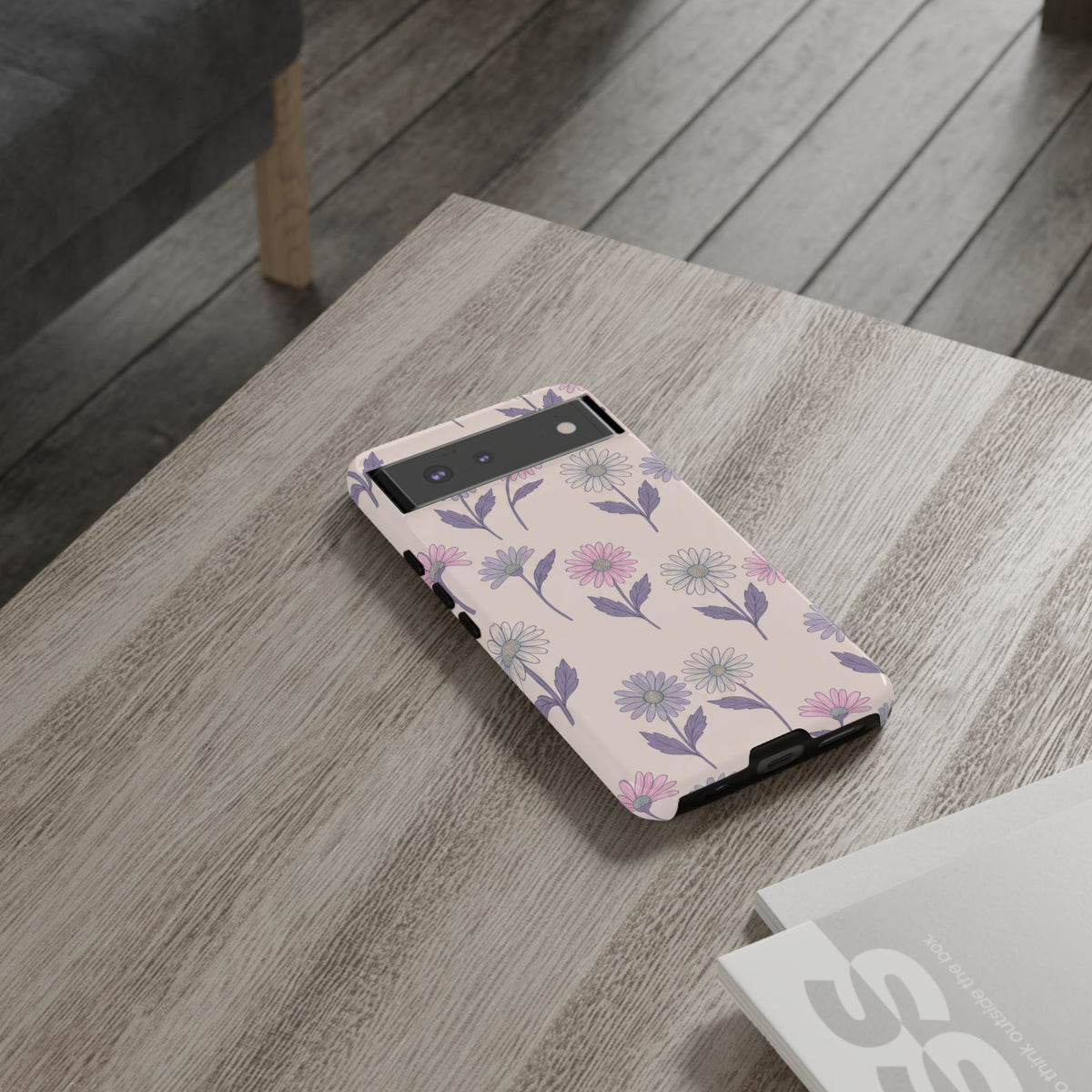 Pretty Pink & Purple Daisy Pattern Phone Case