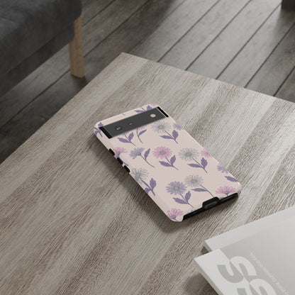 Pretty Pink & Purple Daisy Pattern Phone Case