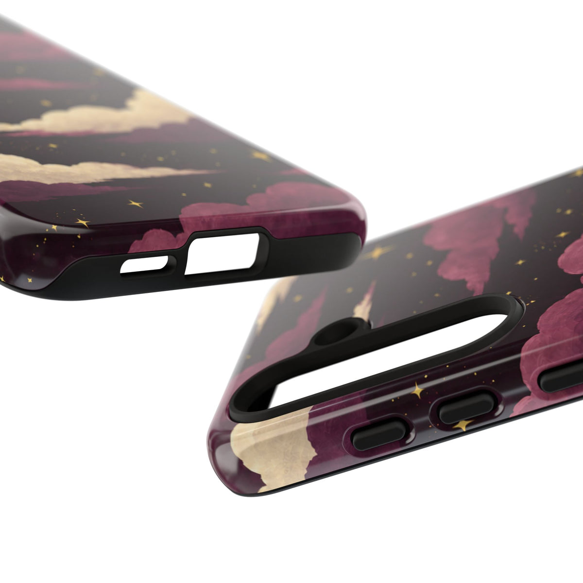 Illustrated Plum Clouds & Stars Phone Case