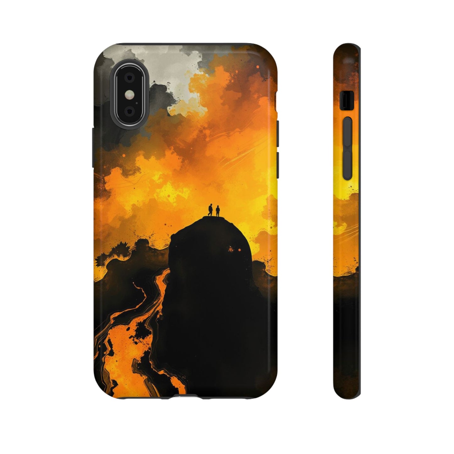 iPhone X / Glossy Phone Case - Gothic Watercolour Scene Phone Case