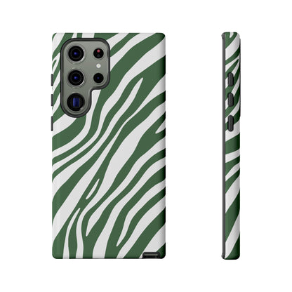 Modern Sage Zebra Print Phone Case