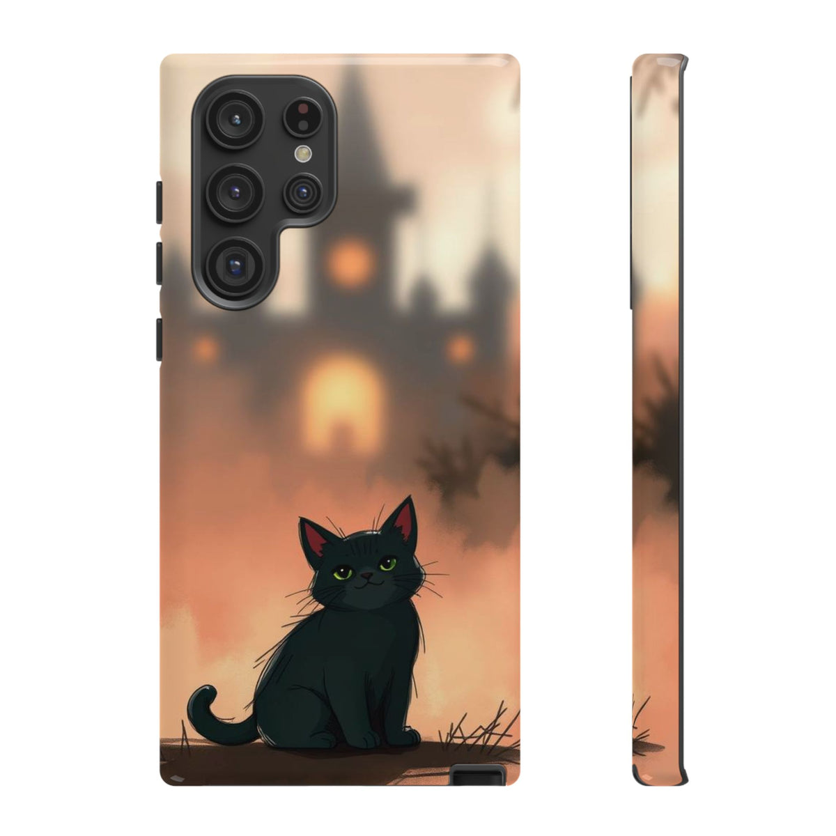 Cute Gothic Cat Design Phone Case - Multicolor Phone Case - Samsung Galaxy S22 Ultra / Glossy