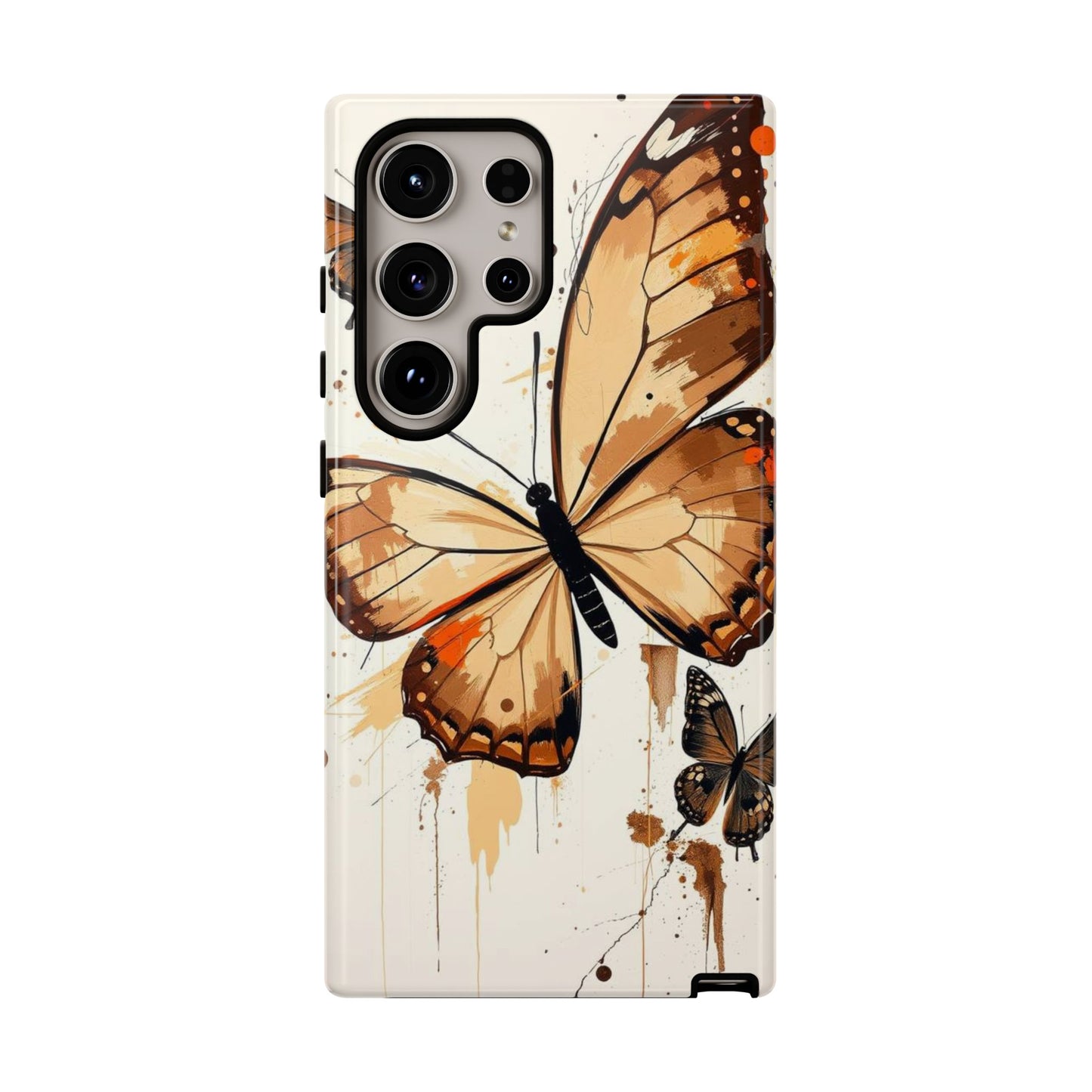 Samsung Galaxy S24 Ultra / Glossy Phone Case - Acrylic Style Butterflies Design Phone Case