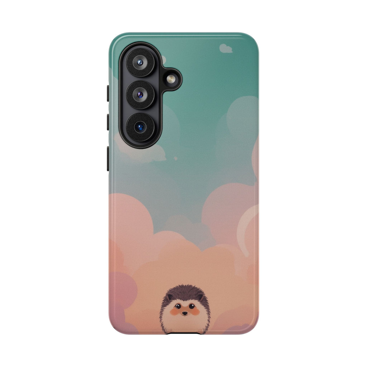 Cute Hedgehog & Cloud Design Phone Case - Multicolor Phone Case - Samsung Galaxy S26 / Glossy