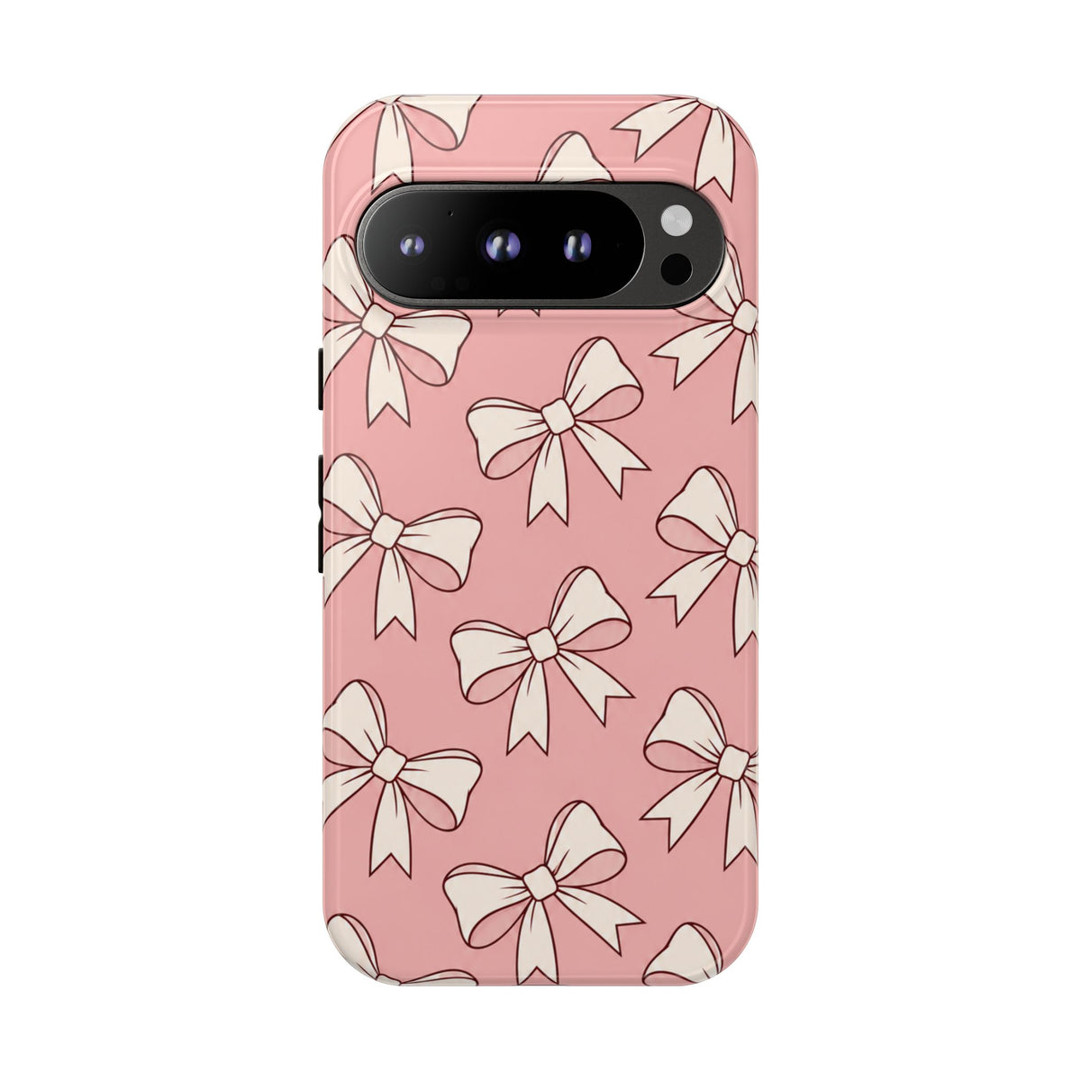 Chic Blush Pink Bow Pattern Phone Case