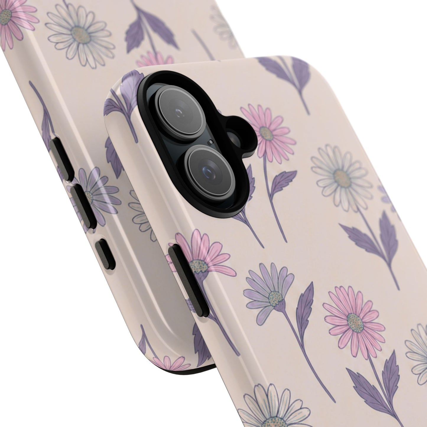 Pretty Pink & Purple Daisy Pattern Phone Case