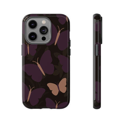Minimalist Purple Butterfly Pattern Phone Case - Purple Phone Case - iPhone 14 Pro / Glossy