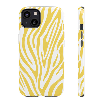 Graphic Yellow Tiger Print Phone Case