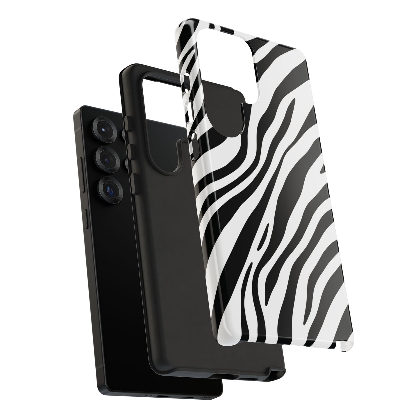 Modern Monochrome Zebra Print Phone Case