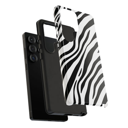 Modern Monochrome Zebra Print Phone Case