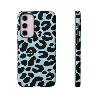 Cool Aqua Leopard Print Phone Case