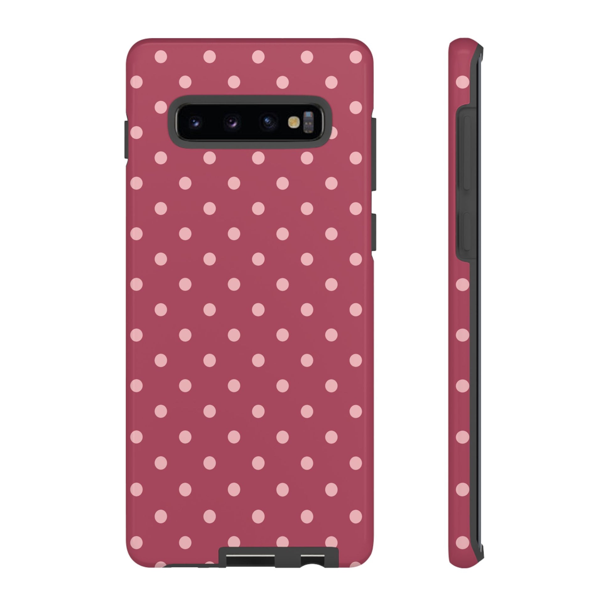 Samsung Galaxy S10 Plus / Glossy Phone Case - ’Pink Dot Pattern’ Phone Case