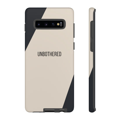 Phone Case - Sassy Statement Case ’Unbothered’ in Beige & Charcoal