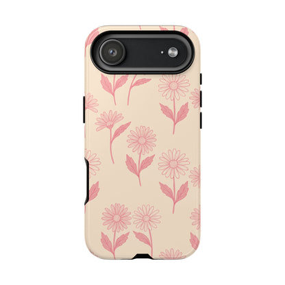 Pretty Pink Daisy Pattern Phone Case
