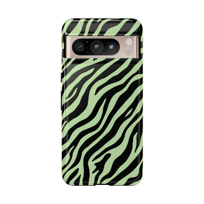 Stylish Mint Zebra Print Phone Case