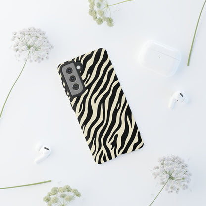 Chic Ivory Zebra Print Phone Case