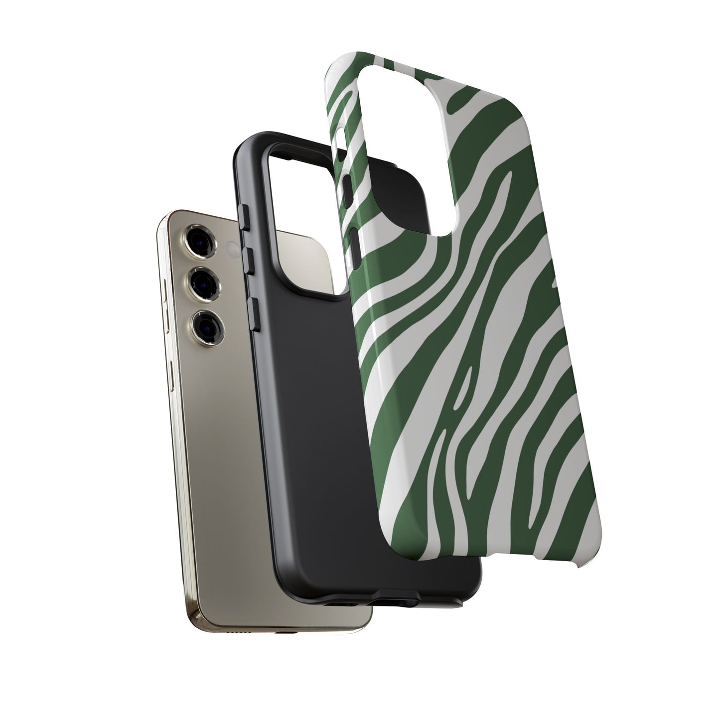 Modern Sage Zebra Print Phone Case