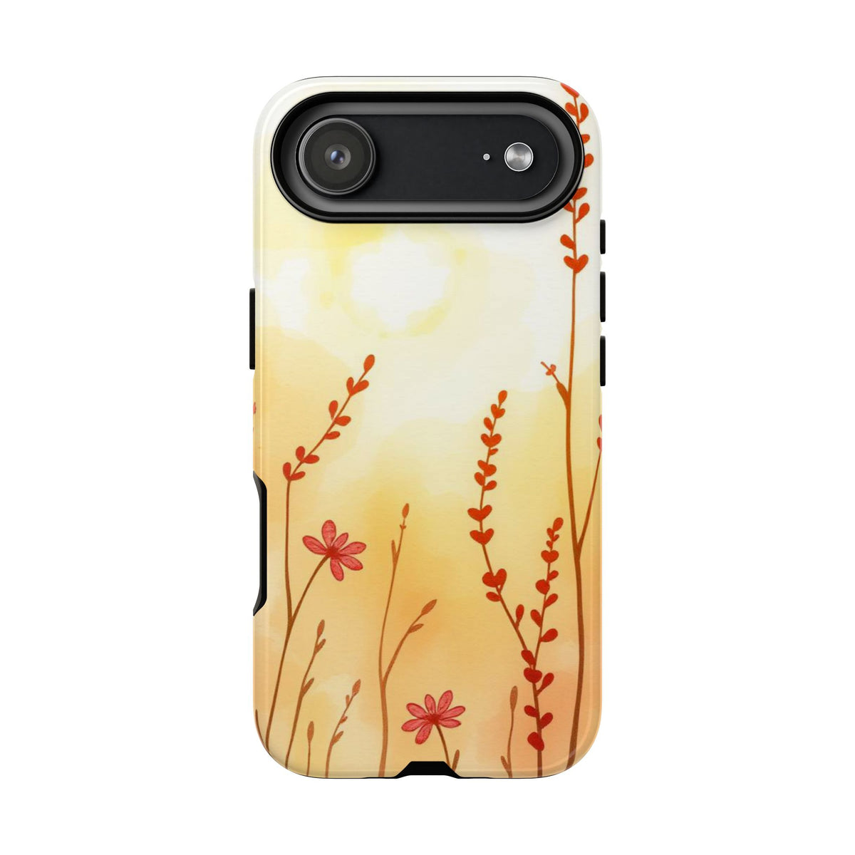 Boho Chic Watercolour Wildflower Dusk Pattern Phone Case - Multicolor Phone Case - iPhone 17 Air / Glossy