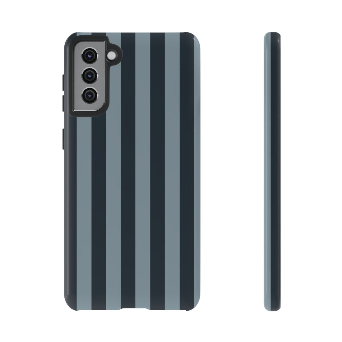 Dark Blue Stripe Pattern Phone Case - Blue Phone Case - Samsung Galaxy S21 Plus / Glossy