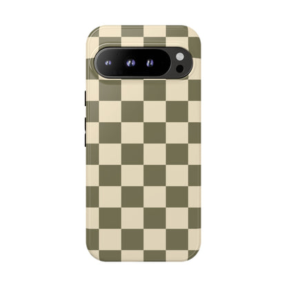 Green Checked Pattern Phone Case - Green Phone Case - Google Pixel 9 Pro XL / Glossy