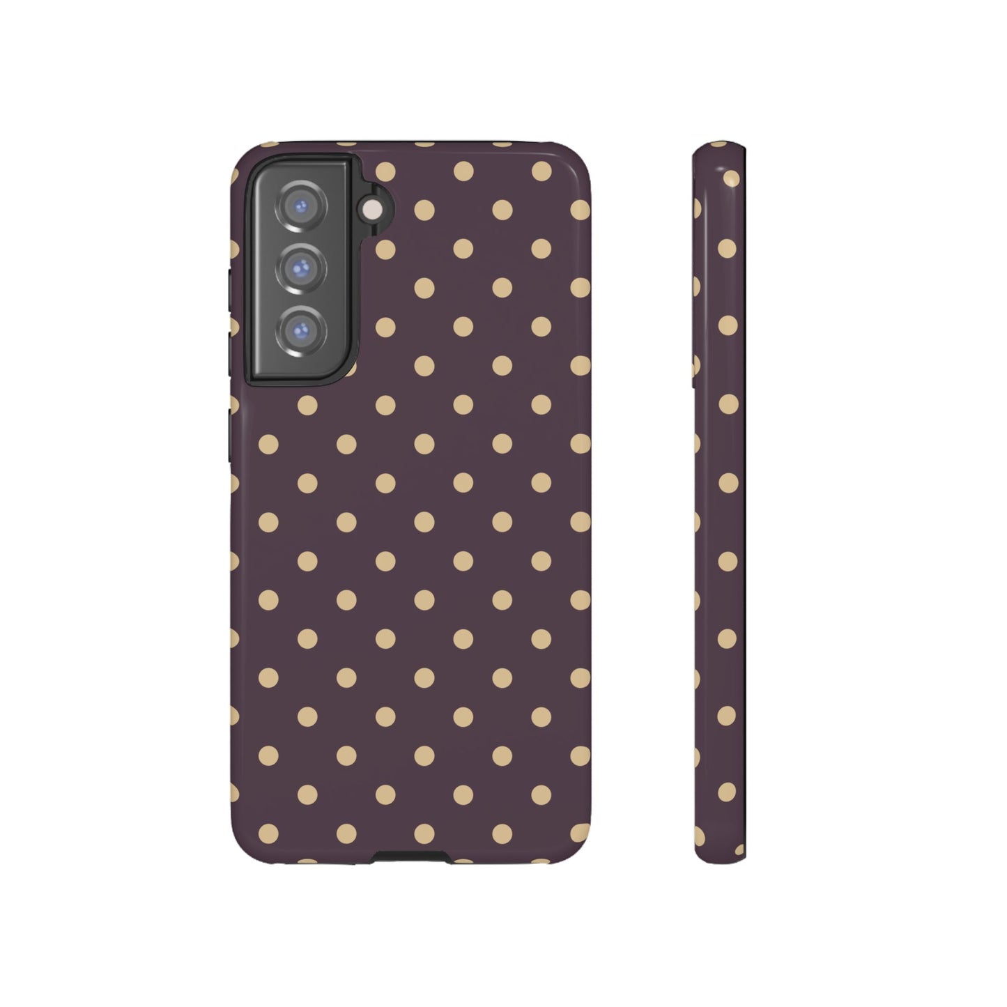 Purple with Yellow Dot Pattern Phone Case
