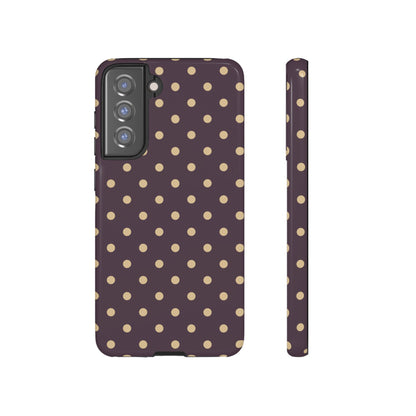 Purple with Yellow Dot Pattern Phone Case