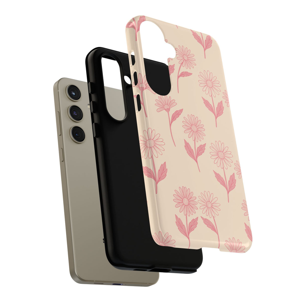 Pretty Pink Daisy Pattern Phone Case
