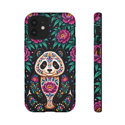 Cute Purple and Teal Calavera Panda Phone Case - Multicolor Phone Case - iPhone 12 Mini / Glossy