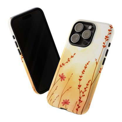 Boho Chic Watercolour Wildflower Dusk Pattern Phone Case - Multicolor Phone Case