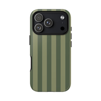Green Stripe Pattern Phone Case - Green Phone Case - iPhone 17 Pro / Glossy