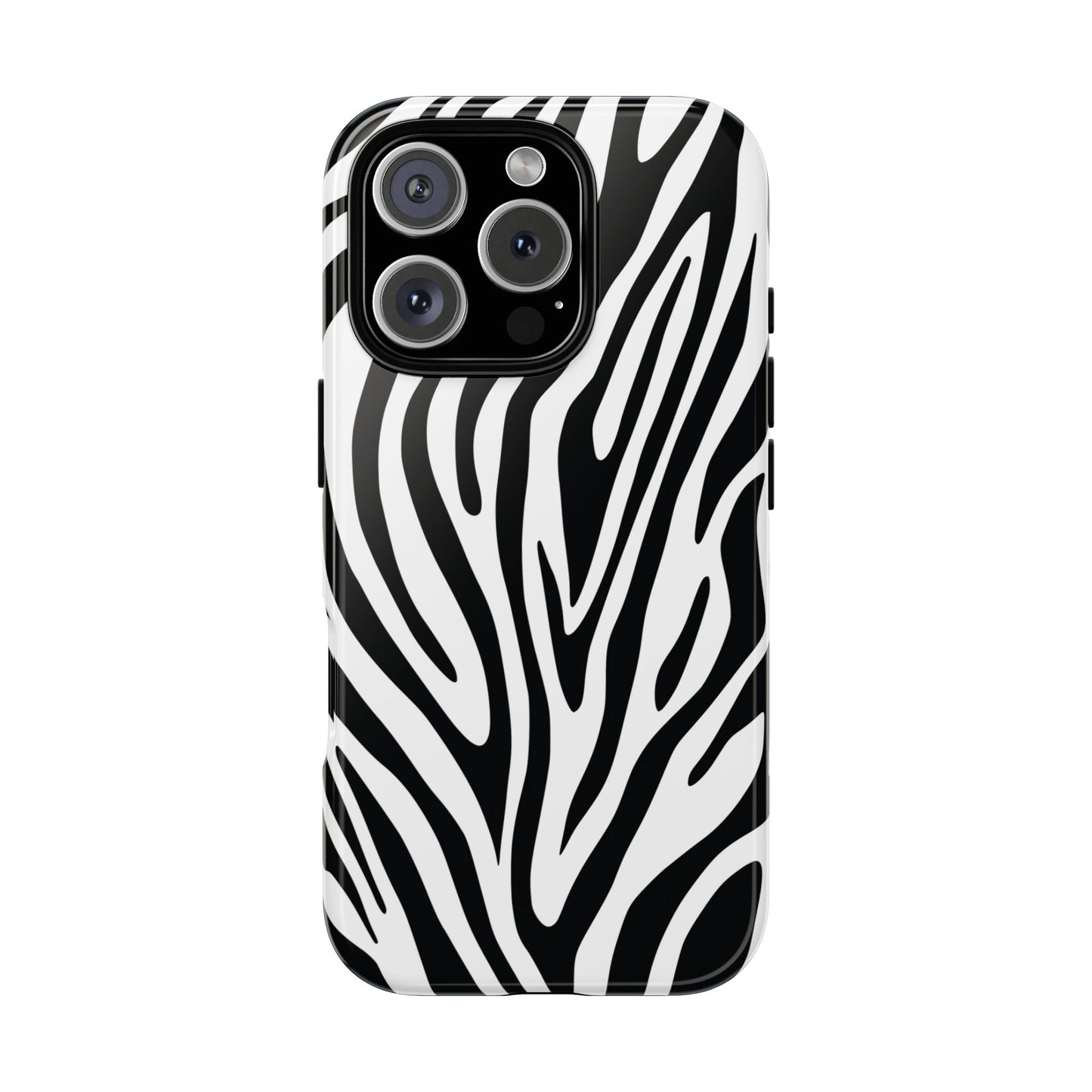 Classic Monochrome Tiger Print Phone Case