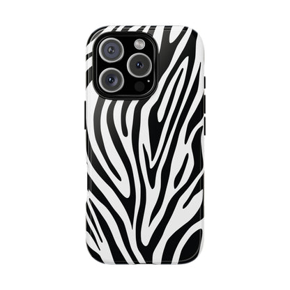 Classic Monochrome Tiger Print Phone Case