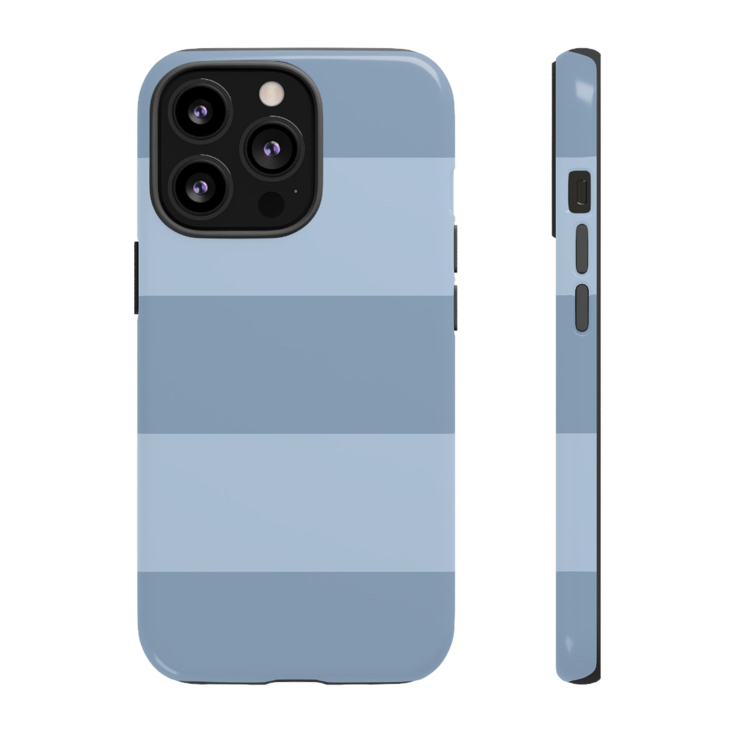 Light Blue Horizontal Stripe Pattern Phone Case - Blue Phone Case - iPhone 13 Pro / Glossy