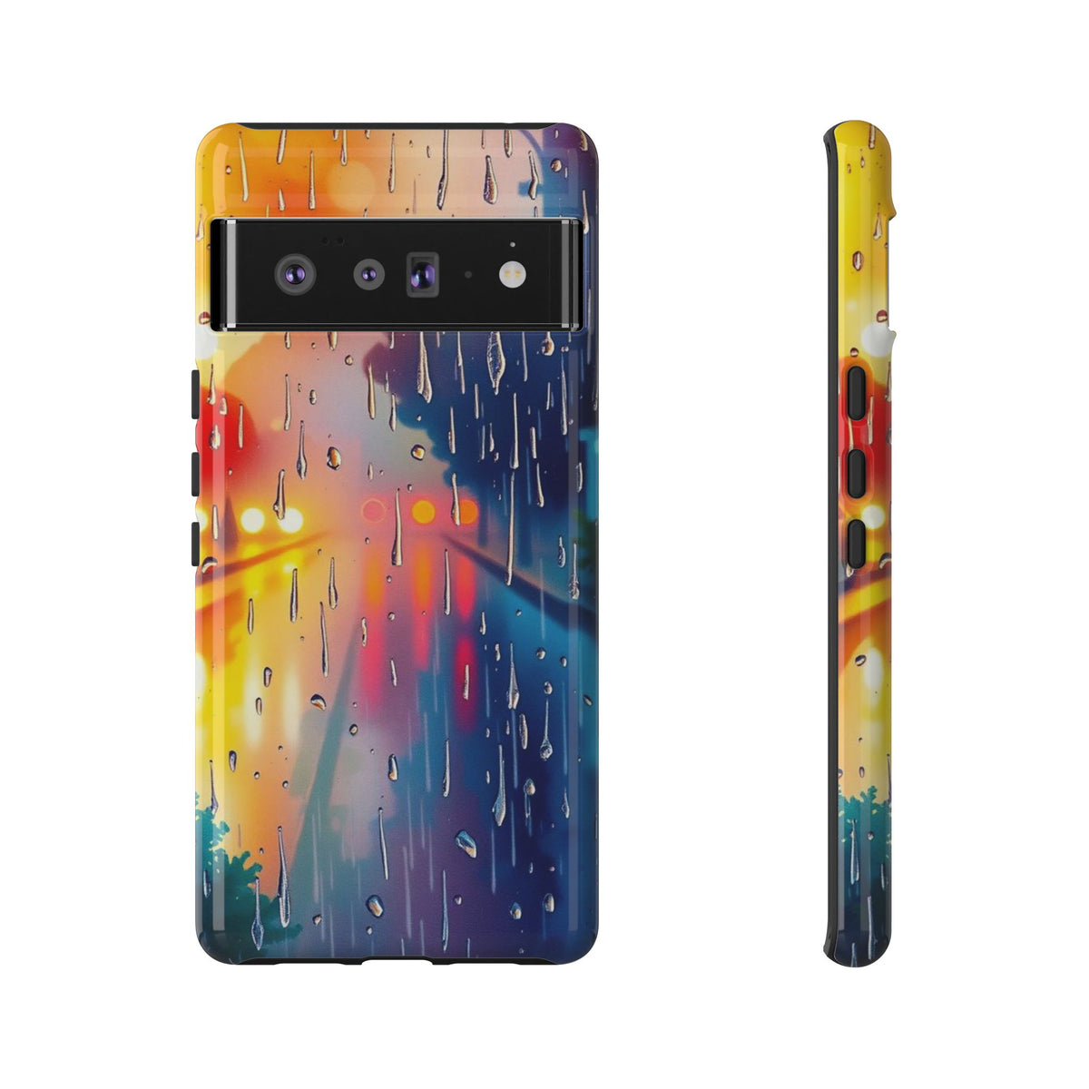 Electric Rain Watercolour Design Phone Case - Multicolor Phone Case - Google Pixel 6 Pro / Glossy