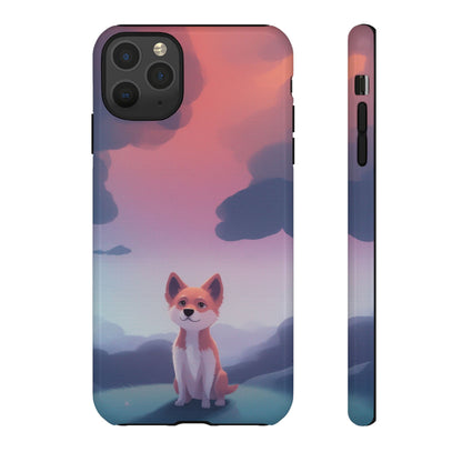 iPhone 11 Pro Max / Glossy Phone Case - Cute Dog & Cloud Design Phone Case