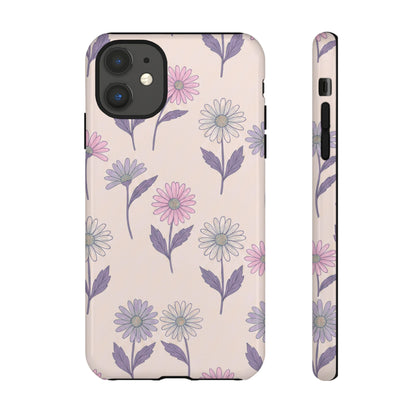 Pretty Pink & Purple Daisy Pattern Phone Case