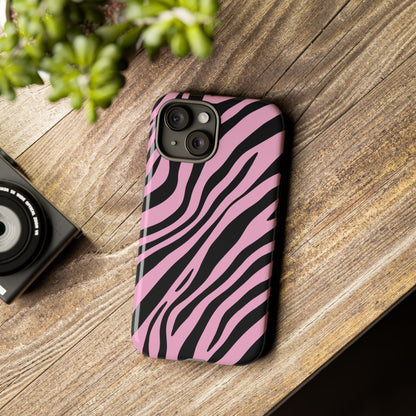 Modern Blush Zebra Print Phone Case